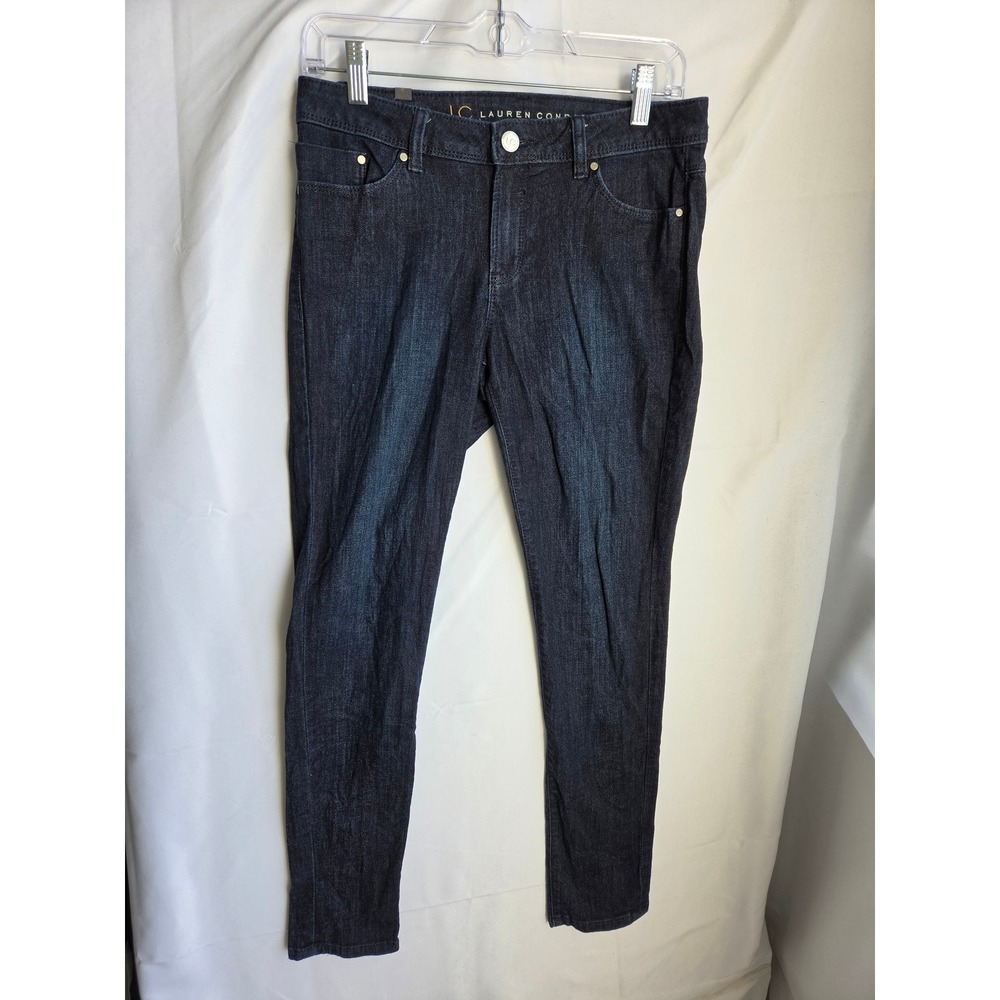 LC Lauren Conrad Jeans Womens 6 Blue Dark Wash Skinny Mid Rise Skinny